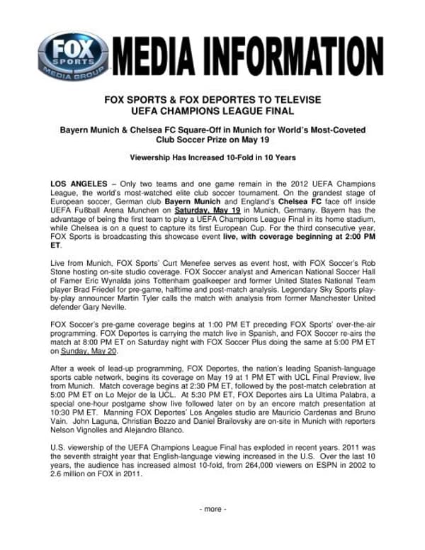 copertina Bayern M. - Chelsea 2012