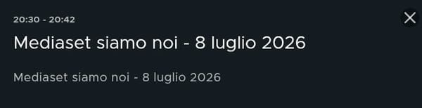 copertina del programma MEDIASET SIAMO NOI - 8 LUGLIO 2026