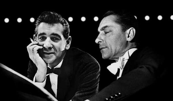 copertina del programma Karajan vs Bernstein. Scontro tra titani