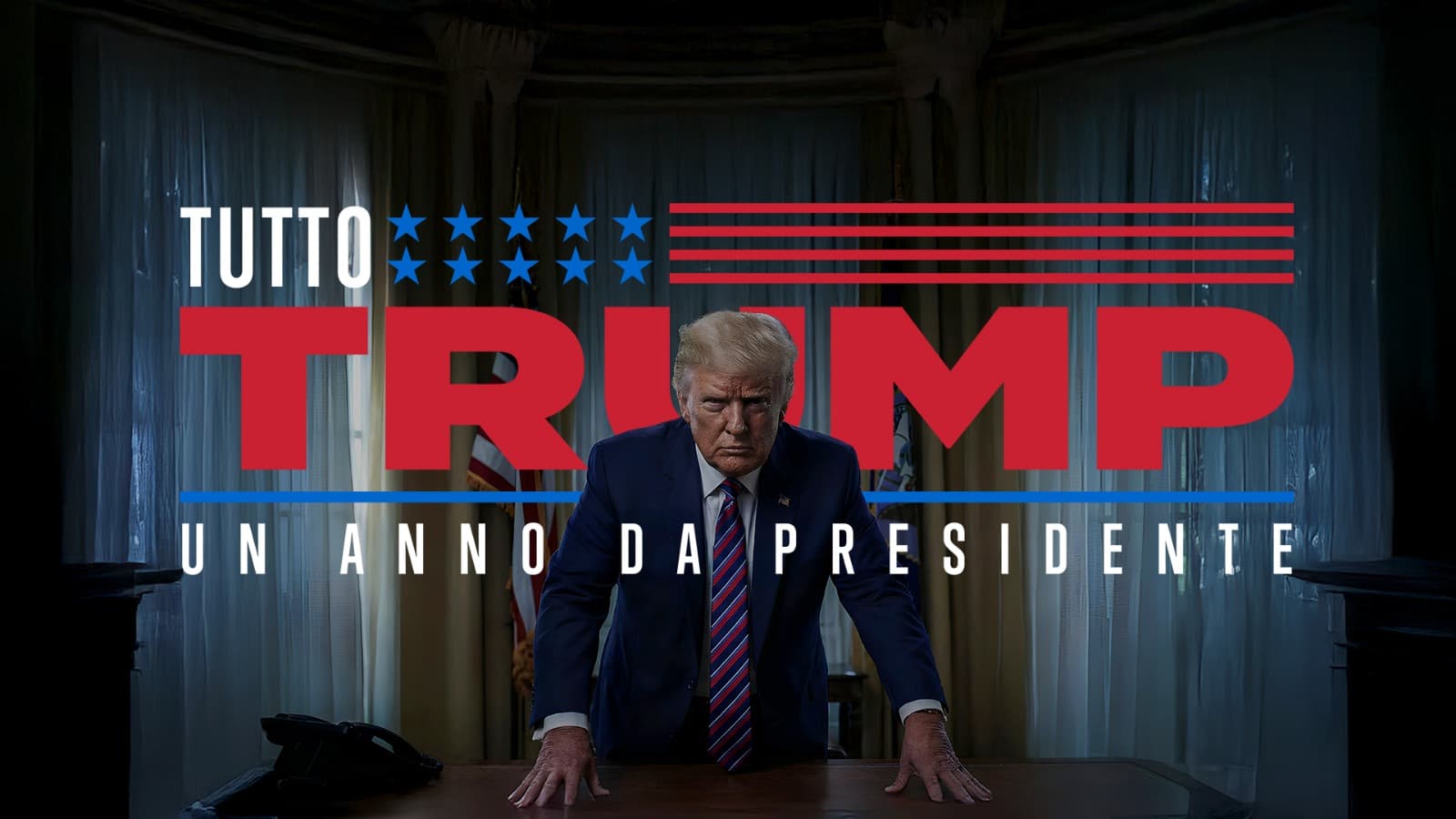 copertina del programma Tutto Trump - Un anno da Presidente