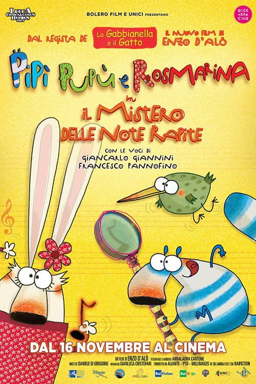 copertina del programma Pipì Pupù e Rosmarina in 'Il mistero delle note rapite'
