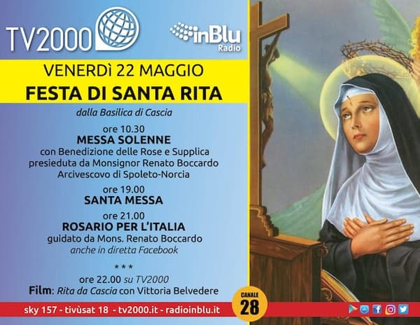 Santa Messa da Cascia copertina del programma Santa Messa da Cascia